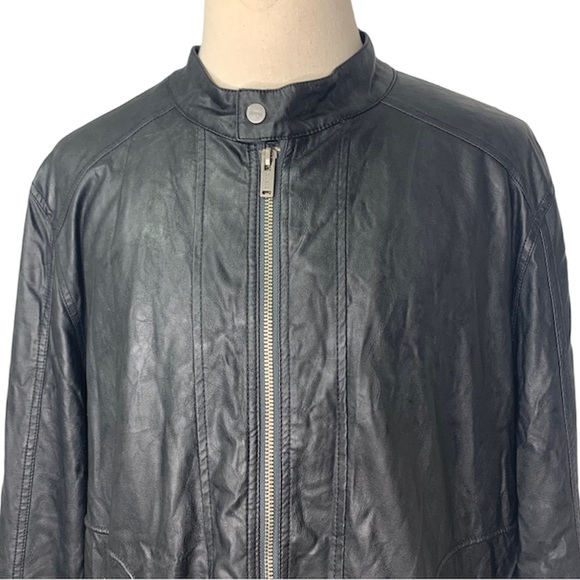 Guess Men’s faux-leather jacket XXL Black - Picture 2 of 14